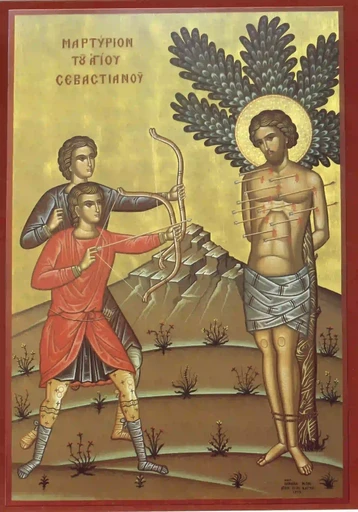 Севастьян Медиоланский, Римский, 12x16x3 см, арт А679