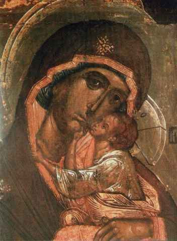 Словенская икона Божией Матери. XVI век, 12x16x3 см, арт А6264