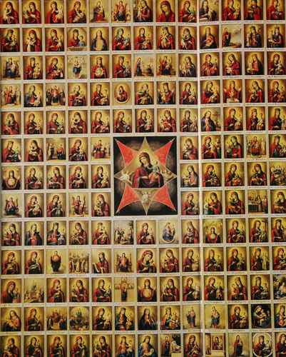 Собор Богородичных икон, 15x20 см, арт А069