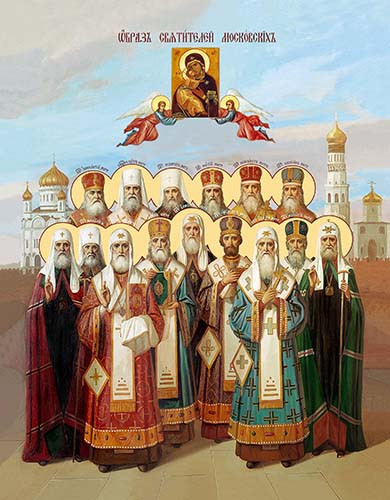 Собор Московских Святых, 30x40x4 см, арт Ик24870