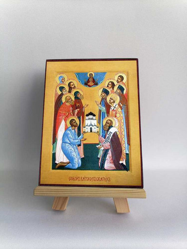 Собор Вятских святых. Икона. Вятка. 2007 год, 9x12x3 см, арт Б0291