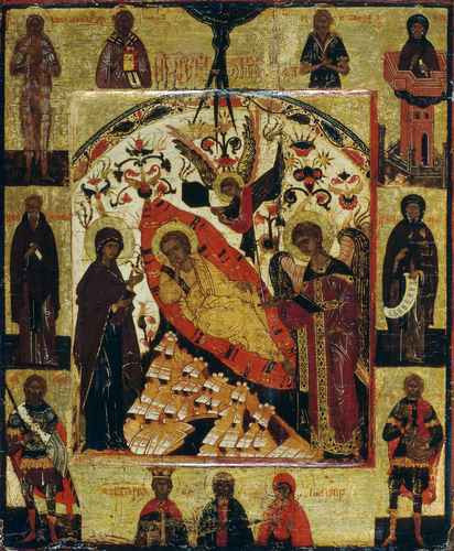 Спас Недремлющее Око. XVI в., 12x16x3 см, арт А236