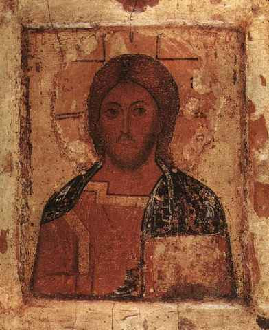 Спас Вседержитель. Середина XIII века, 12x16x3 см, арт А4641