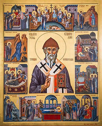 Святитель Спиридон Тримифунтский, 32x40x3 см, арт Ик24922