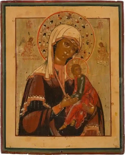 Страстная Пресвятая Богородица. 2-я половина XVIII века, 12x16x3 см, арт А7280