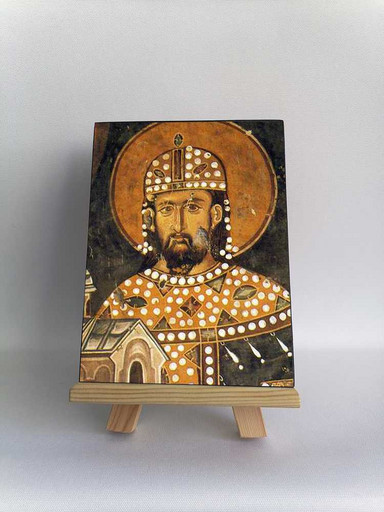 Св. Драгутин король, 12x16x3 см, арт Б0421