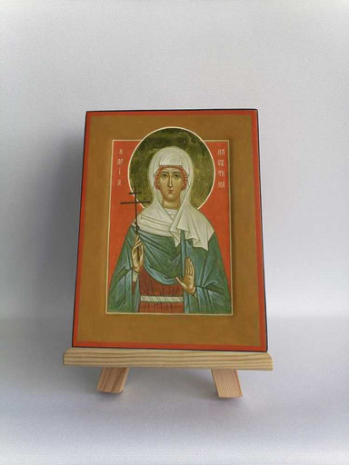Святая мц. Валентина (Алевтина) Кесарийская (Палестинская), 12x16x1,8 см, арт Б0271