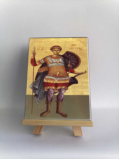 Святой Димитрий Солунский, 9x12x3 см, арт Б0443
