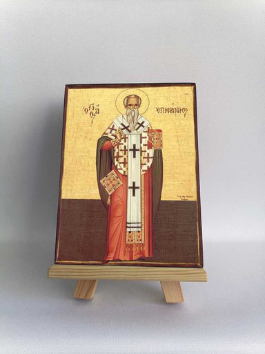 Святой Епифаний Кипрский, 12x16x3 см, арт А6822