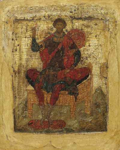 Святой Федор Стратилат, ок.1660, 12x16x3 см, арт А1130 Святой Федор Стратилат, ок.1660, 12x16x3 см, арт А1130