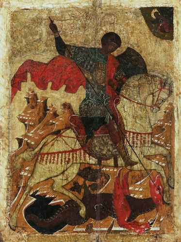 Святой Георгий и дракон, ок.1500, 12x16x3 см, арт А774