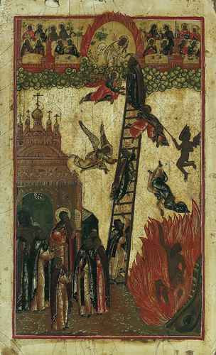 Святой Иоанн Лествичник, ок. 1650, 9x12x3 см, арт А1431 Святой Иоанн Лествичник, ок. 1650, 9x12x3 см, арт А1431