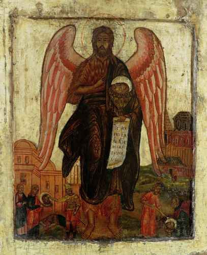 Святой Иоанн Предтеча Ангел пустыни, ок.1700, 12x16x3 см, арт А1155 Святой Иоанн Предтеча Ангел пустыни, ок.1700, 12x16x3 см, арт А1155