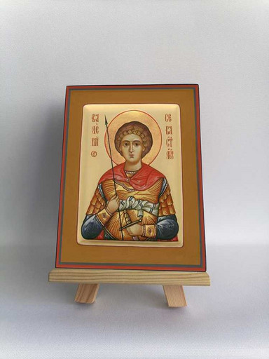 Святой мч. Валерий Севастийский, 9x12x3 см, арт Б0278