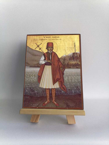 Святой мучение Георгий Кратовский, Софийский (Новый), 12x16x3 см, арт Б0317