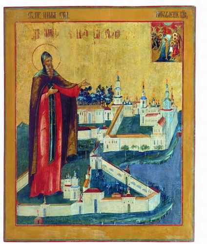 Святой Нил Столобенский. XIX в., 15x20 см, арт А993