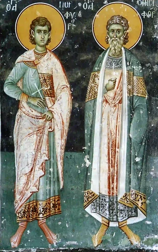 Святые мученики Порфирий и Онисифор, 12x16x3 см, арт А626