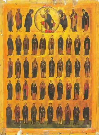 Святые отцы Синая. Начало XIII века, 12x16x3 см, арт А1970