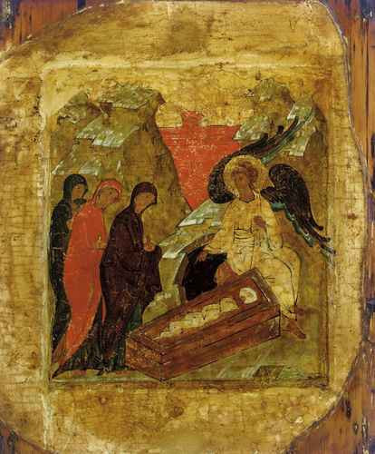 Святые жены мироносицы, ок.1480, 12x16x3 см, арт А972