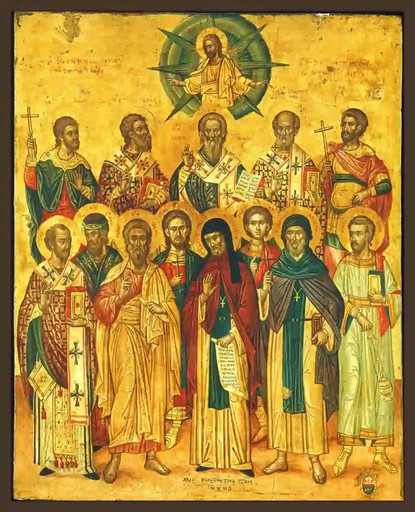 Священномученики Мануил, Георгий, Петр, Леонтий (Леон), епископы, Сионий, Гавриил, Иоанн, Леонт, Парод, пресвитеры , и прочие 377-ми с ними, арт В4298