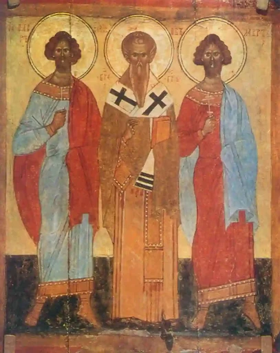 Святые Иаков Флор и Лавр, 7,5x10x1,8 см, арт А2794