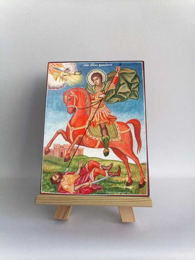 Св.вмчк Димитрий, 12x16x3 см, арт Б0425