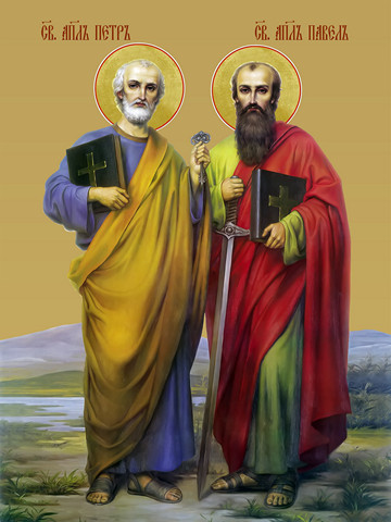 Павел и Петр, святой апостол, 15х20 см, арт И7530
