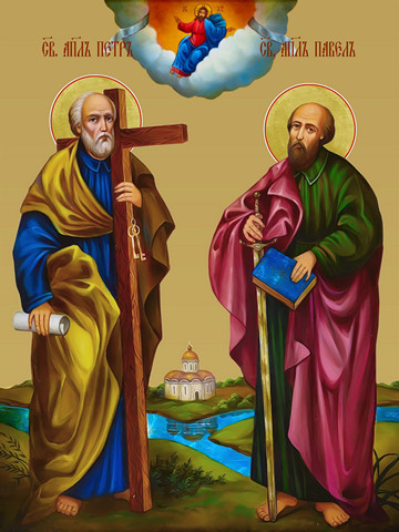 Павел и Петр, святой апостол, 15х20 см, арт И7531
