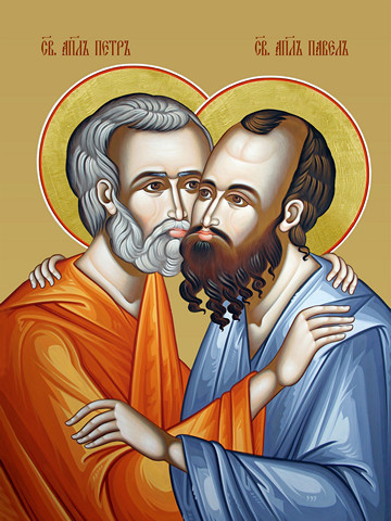 Павел и Петр, святой апостол, 30x40x4 см, арт И12374