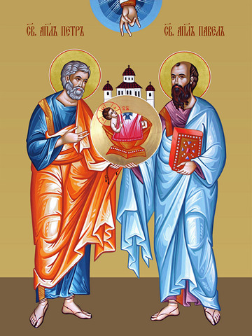 Павел и Петр, святой апостол, 15х20 см, арт И7534