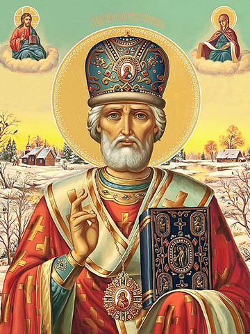 Николай Чудотворец, 30x40x4 см, арт И12431