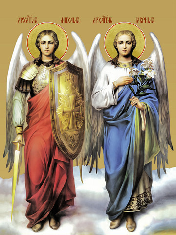 Гавриил и Михаил, архангелы, 50х75 см, арт И17303