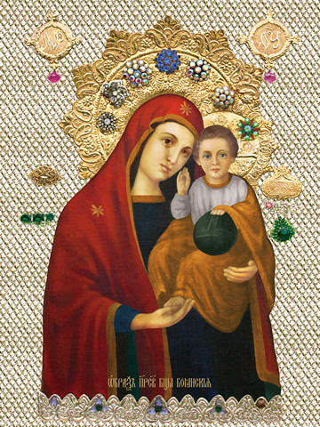 Боянская икона божьей матери, 12x16x3 см, арт И7649