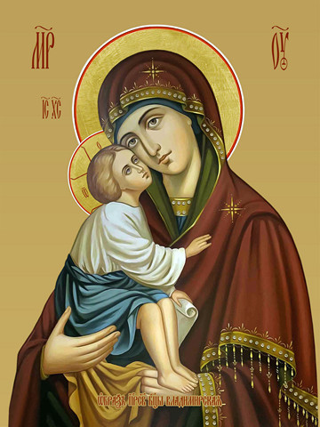 Владимирская икона божьей матери, 25х34 см, арт И10894