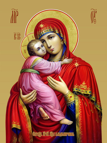 Владимирская икона божьей матери, 15х20 см, арт И7667