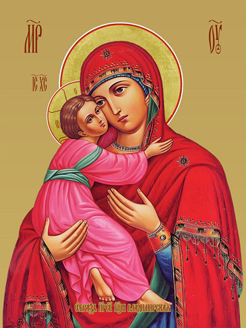 Владимирская икона божьей матери, 25х34 см, арт И10898