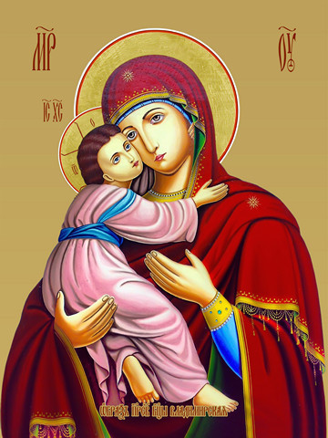 Владимирская икона божьей матери, 15х20 см, арт И7671