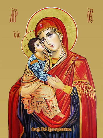 Владимирская икона божьей матери, 25х34 см, арт И10900