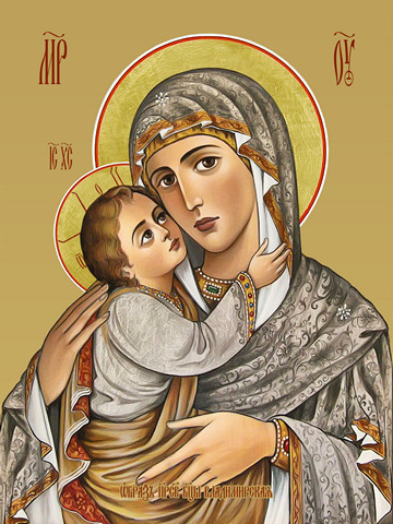Владимирская икона божьей матери, 15х20 см, арт И7673