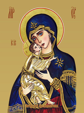 Владимирская икона божьей матери, 25х34 см, арт И10902