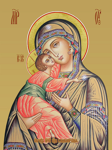 Владимирская икона божьей матери, 30x40x4 см, арт И12520