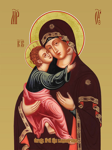 Владимирская икона божьей матери, 25х28 см, арт И9298