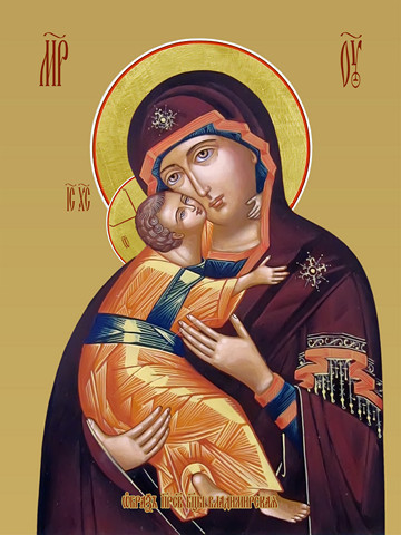 Владимирская икона божьей матери, 25х34 см, арт И10913