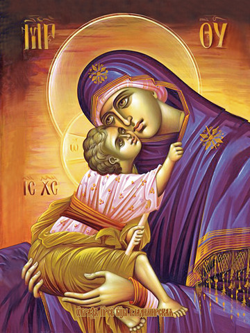 Владимирская икона божьей матери, 25х28 см, арт И9302