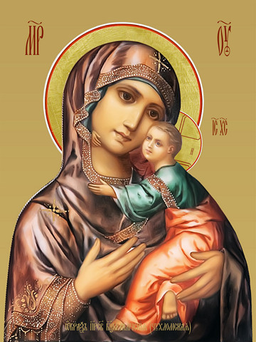 Галичская икона божьей матери (Чухломская), 15х20 см, арт И7694