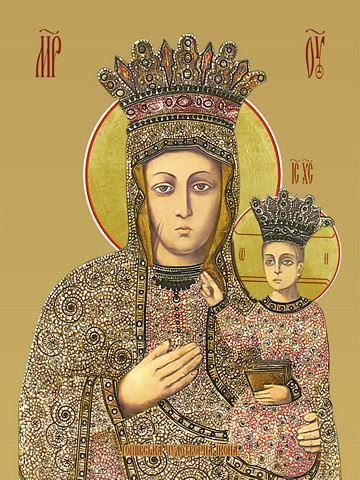 Гошевская икона божьей матери, 9x12x1,8 см, арт И7697