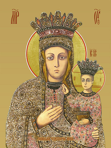 Гошевская икона божьей матери, 15х20 см, арт И7697