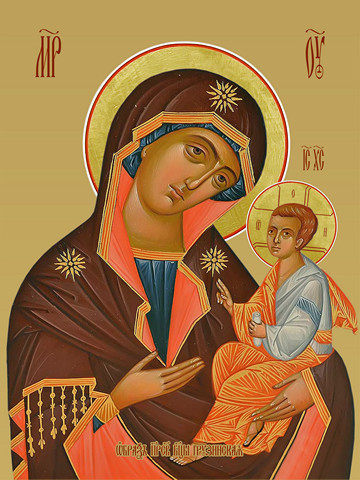 Грузинская икона божьей матери, 12x16x3 см, арт И7698