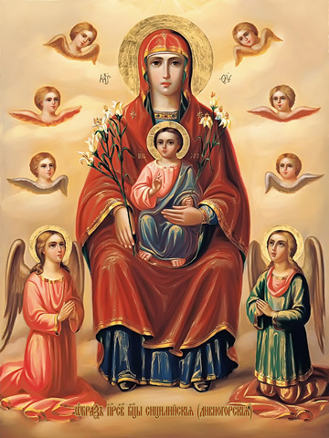 Дивногорская икона божьей матери (Сицилийская), 30x40x4 см, арт И12558