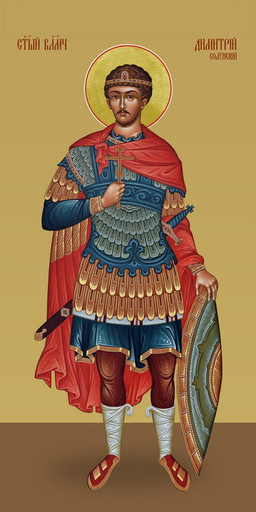 Дмитрий Солунский, великомученик, 25х52 см, арт И7236